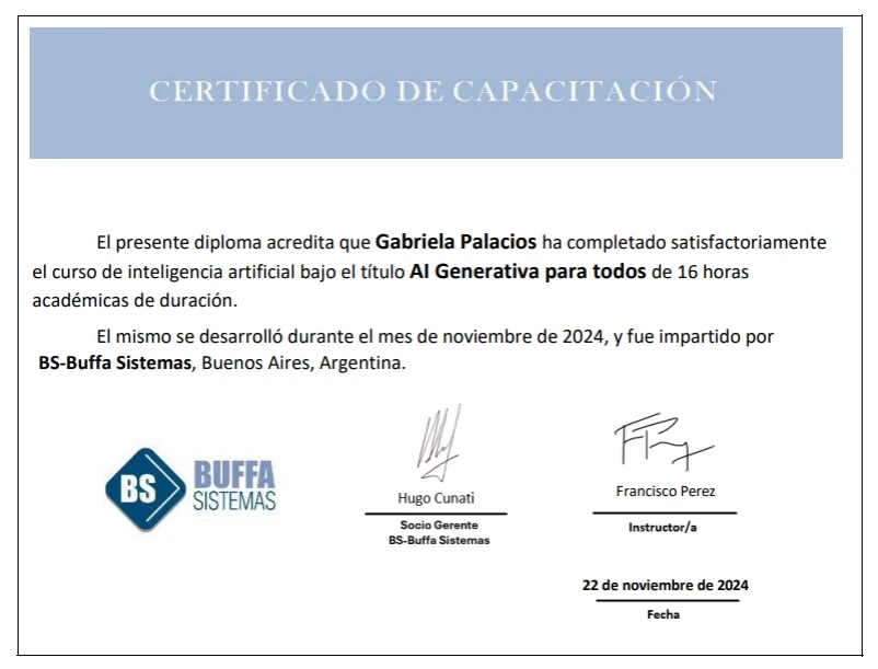 Certificado IA Buffa
