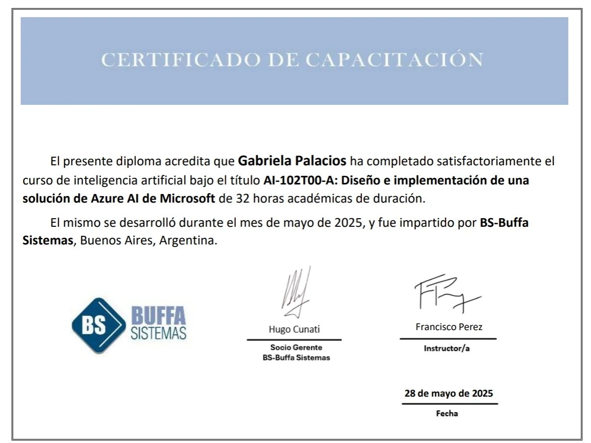 Certificado IA Buffa